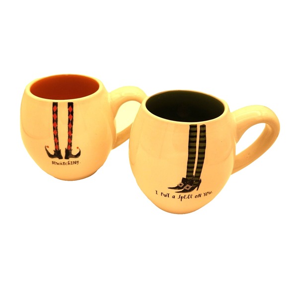 Rae Dunn Other - Rae Dunn Halloween Witch Mugs Lot of 2 I Put a Spell On You Bewitching Legs
